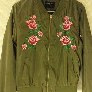 Green flowered jacket from forever 21!